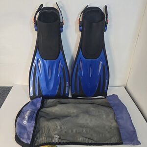U.S. Divers Blue/Black Adjustable Strap Swim Fins ML/XL (US 9-13) Scuba Diving